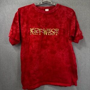 Men’s XL Vintage 90s Key West Florida Tie Dye Short Sleeve Shirt Single Stitch